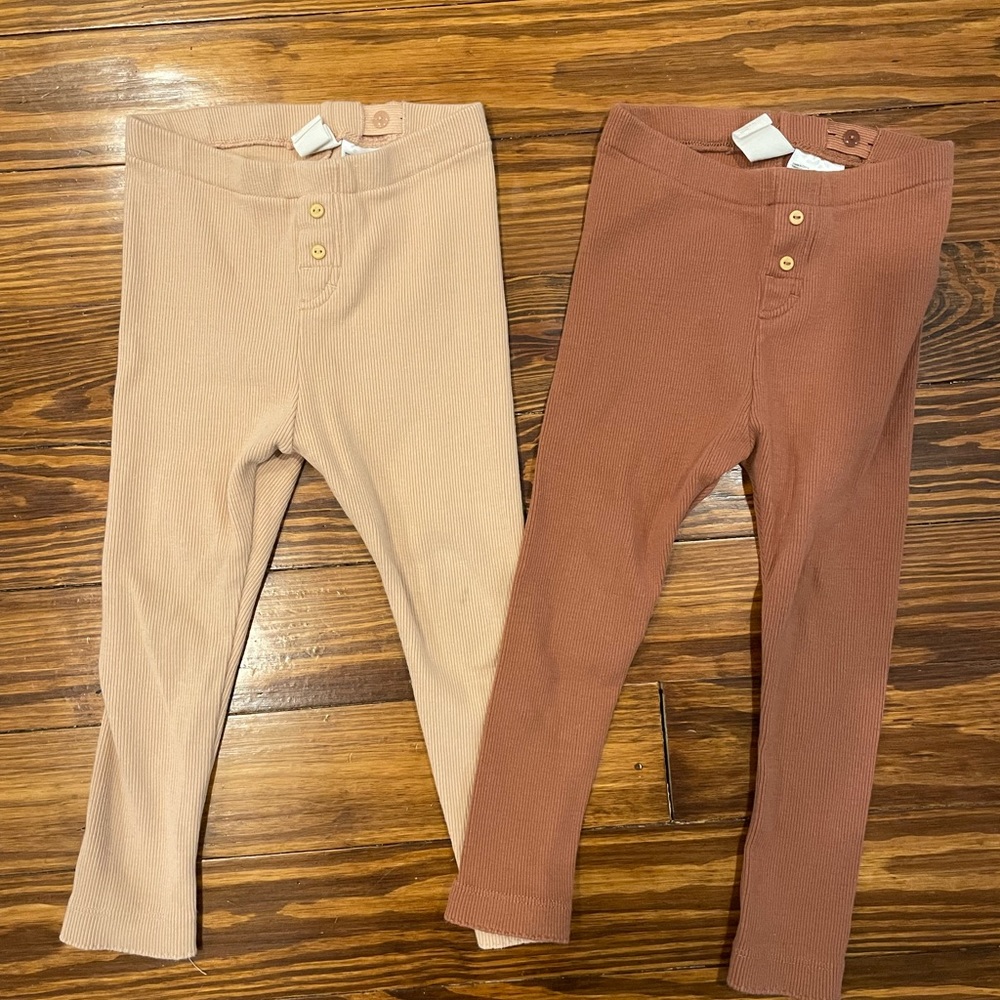 🌈 [H&M] Two pairs of ribbed leggings